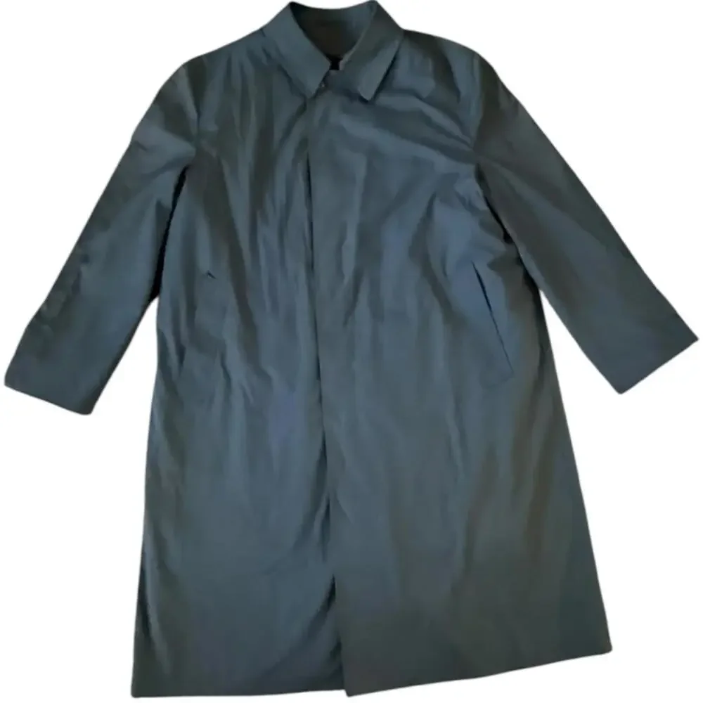 Vintage London Fog Wamsutta Black Trench Coat 46R – Removable Faux Fur USA - Picture 4 of 8